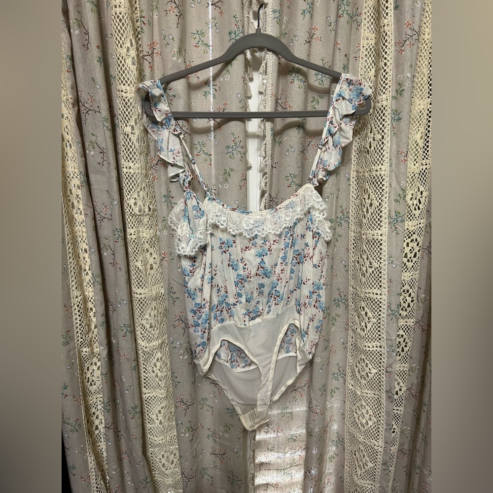 Free People Intimately Free Take It Away Bodysuit Ivory Combo S, M, XL New - Picture 3 of 4